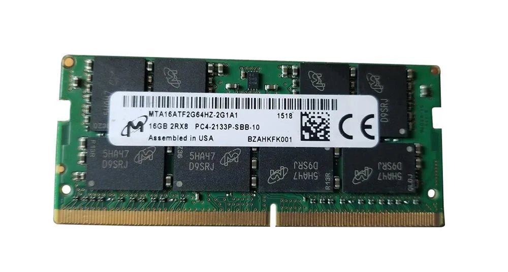 MTA16ATF2G64HZ-2G1A1 - Micron 16GB DDR4-2133MHz PC4-17000 non-ECC Unbuffered CL15 260-Pin SoDimm 1.2V Memory Module