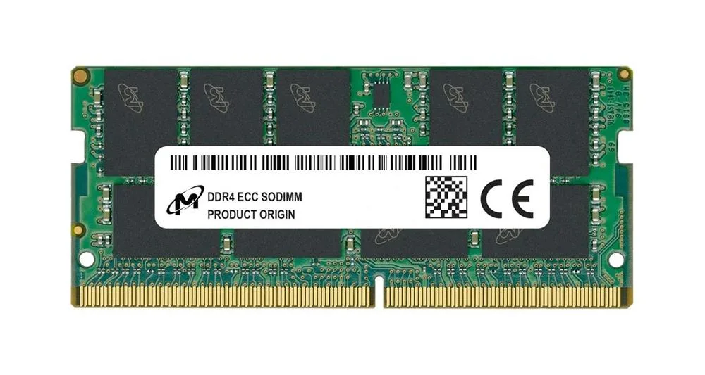 MTA18ASF2G72HZ-3G2R1 - Micron 16GB DDR4-3200MHz PC4-25600 ECC Unbuffered CL22 260-Pin SODIMM 1.2V Dual Rank Memory Module