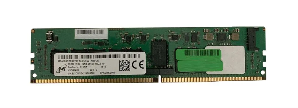 MTA18ASF2G72XF1Z-2G6 - Micron 16GB DDR4-2666MHz PC4-21300 ECC Registered CL19 288-Pin NVDIMM 1.2V Single Rank Memory Module