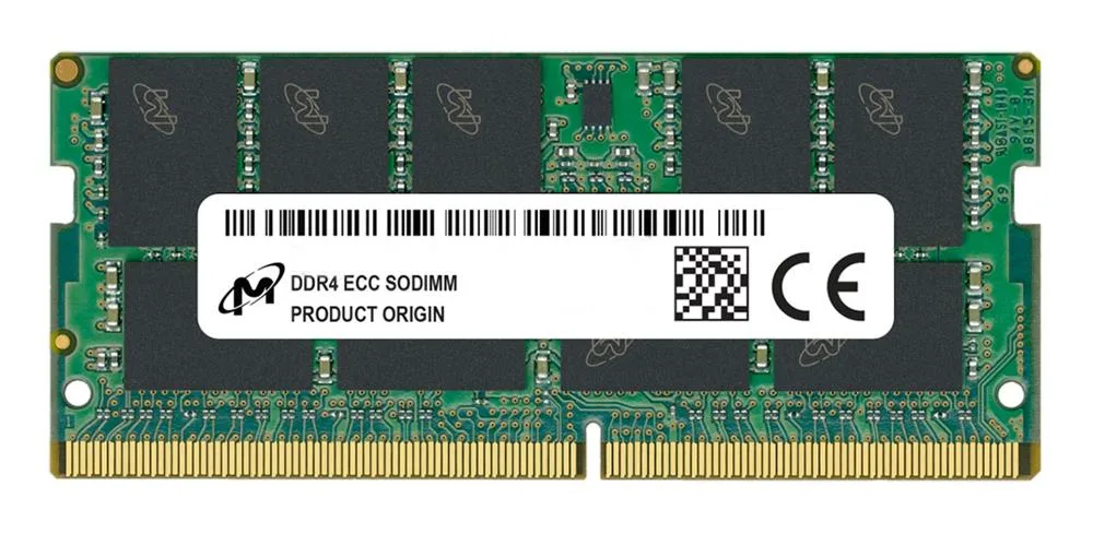MTA18ASF4G72HZ-3G2F1R - Micron 16GB DDR4-3200MHz PC4-25600 ECC Unbuffered CL22 260-Pin SODIMM 1.2V Dual Rank Memory Module