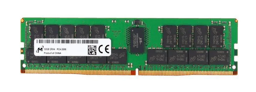 MTA36ASF4G72PZ-2G6D2 - Micron 32GB DDR4-2666MHz PC4-21300 ECC Registered CL19 288-Pin RDIMM 1.2V Dual Rank Memory Module