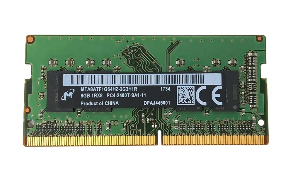 MTA8ATF1G64HZ-2G3H1R - Micron 8GB PC4-19200 DDR4-2400MHz non-ECC Unbuffered CL17 SoDIMM 1.2V Single-Rank Memory Module