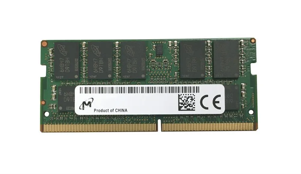 MTA9ASF1G72HZ-3G2R1 - Micron 8GB DDR4-3200MHz PC4-25600 ECC Unbuffered CL22 260-Pin SODIMM 1.2V Single Rank Memory Module