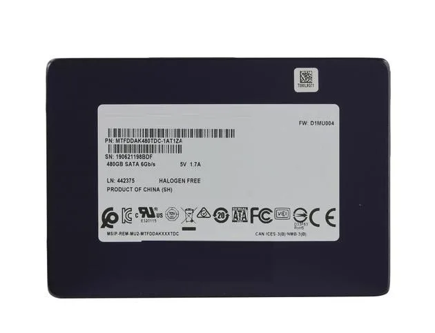 MTFDDAK480TDC-1AT1ZA - Micron 5200 ECO 480GB SATA 6Gb/s 2.5-inch 7MM Solid State Drive