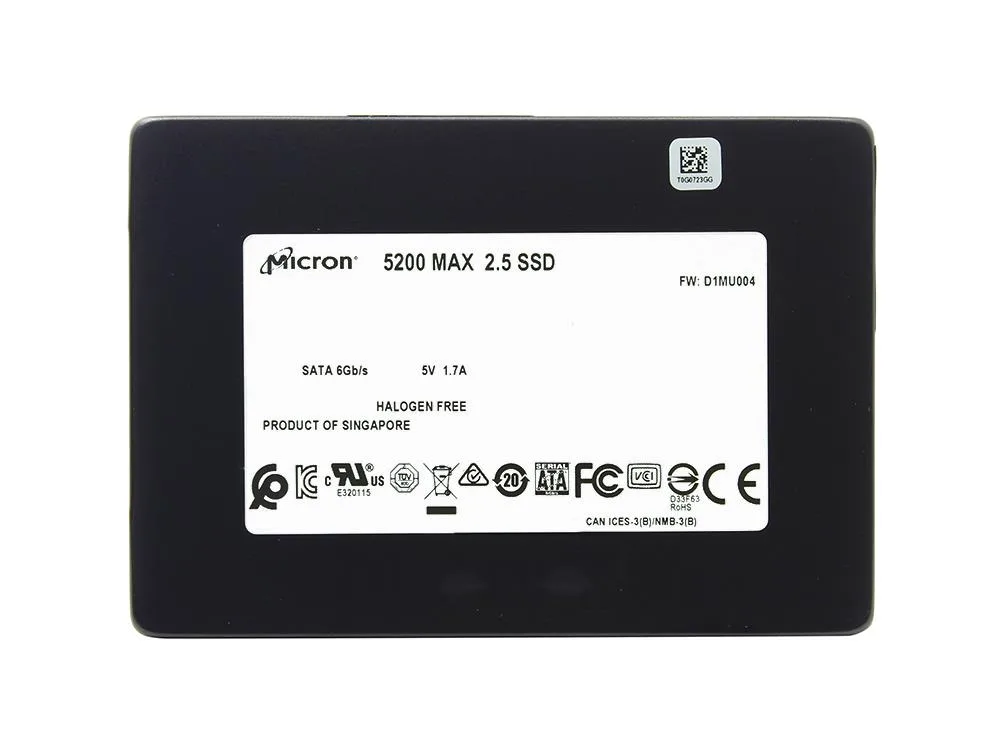 MTFDDAK960TDN-1AT1ZA - Micron 5200 MAX Series 960GB SATA 6Gb/s 2.5-inch 7MM Solid State Drive