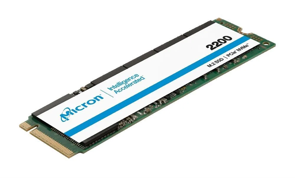 MTFDHBA512TCK-1AS1AABYY Micron 2200 Series MTFDHBA512TCK-1AS1AABYY 512GB M.2 PCIe x4 Gen3, NVMe 1.2.1 Solid State Drive (3D TLC)
