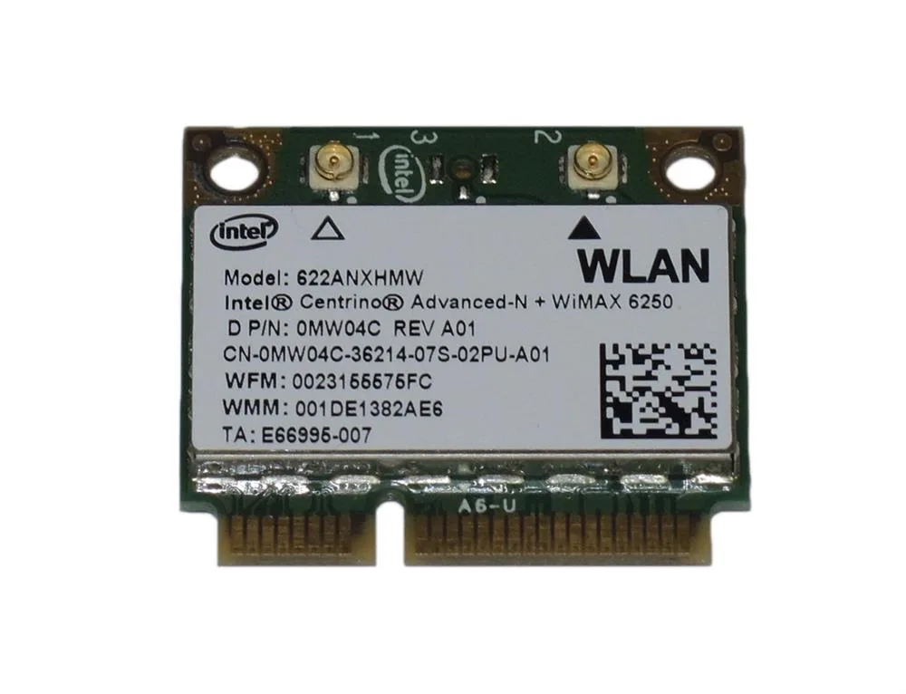 MW04C - Dell Wireless Advanced-N + WiMAX 6250 802.11a/b/g/n PCI Mini Wireless Network Card