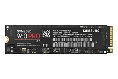 MZ-V6P1T0 - Samsung 960 PRO 1TB Multi-Level Cell PCI Express (NVMe) M.2 2280 Solid State Drive