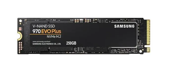 MZ-V7S250BW - Samsung 970 EVO Plus 250GB MLC M.2 2280 PCI-Express Gen 3.0 x4, NVMe 1.3 Solid State Drive