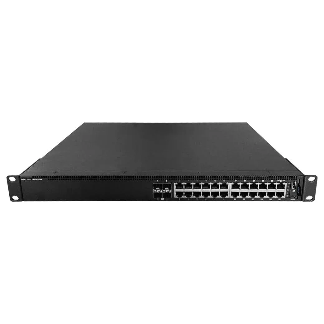 Dell N1124T-ONF PowerSwitch N1100 Series N1124T-ON 24 x Ports 10/100/1000Base-T + 4 x SFP+ Ports Layer 2 Managed 1U Rack-Mountable Gigabit Ethernet Network Switch