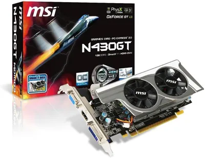 MSI N430GT-MD1GD3-OC/LP GeForce GT 430 1GB DDR3 DVI PCI Express HDMI Video Graphics Card