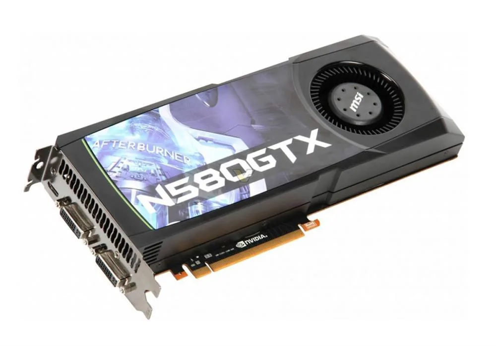 N580GTX-M2D15D5 - MSI GeForce GTX 580 1.5GB GDDR5 384-Bit PCI Express 2.0 x16 Dual DVI/ Mini HDMI/ HDCP Support Video Graphics Card