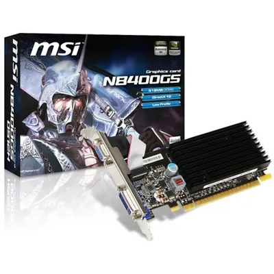 MSI N8400GS-MD256H/TC Nvidia GeForce 8400GS TurboCache 512MB DDR2 64-Bit VGA DVI HDMI Low Profile PCI Express 2.0 x16 Video Graphics Card