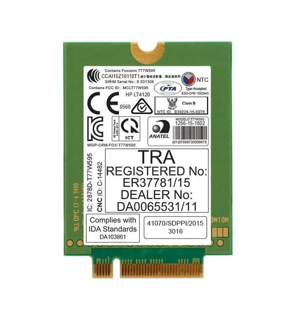 HP N8T16AA#ABA LT4120 LTE/EV-DO/HSPA Snapdragon X5 LTE T77W595 WWAN M.2 Wireless Module 150Mbps