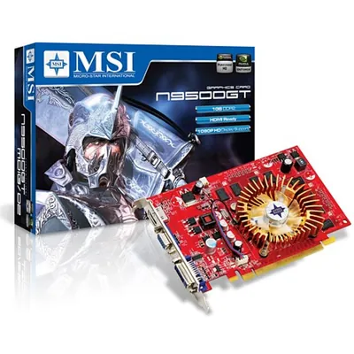 N9500GT-MD512Z - MSI GeForce 9500GT 512MB 128-Bit GDDR2 PCI Express x16 2.0 HDMI VGA DVI Video Graphics Card