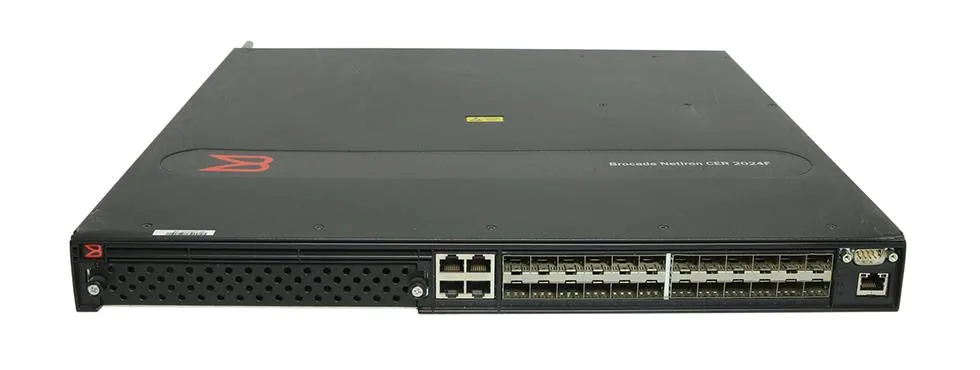 Brocade NI-CER-2024C-RT-AC 241 Gbe Copper (Rj45) With Four Combination 100/1000 SFP Ports, One Optional 210 Gbe Slot, One 500 W AC Power Supply