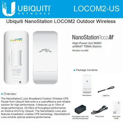 NSLOCOM2 - Ubiquiti NanoStation IEEE 802.11b/g 150Mbps Wireless Bridge