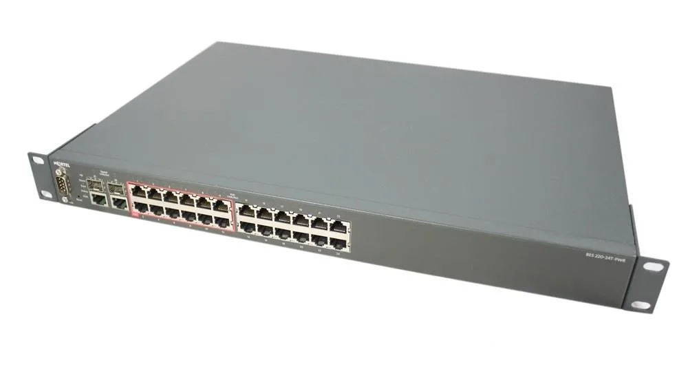 NT5S02MAE5 - Nortel 24-Port 10/100Base-TX Managed Fast Ethernet Switch with 2 Combo Gigabit SFP Ports