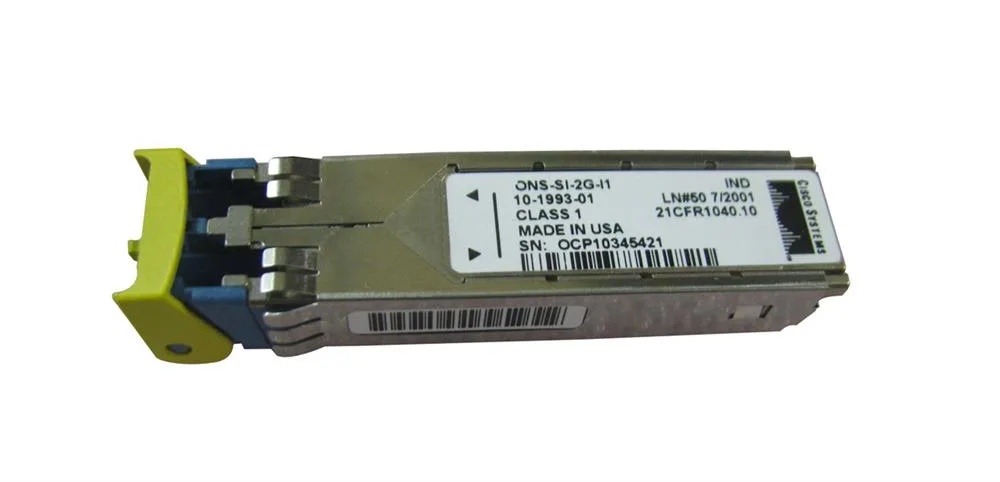 ONS-SI-2G-L1 - Cisco 2.5Gb/s OC-48/STM-16 Single-Mode Fiber 40km 1310nm Duplex LC Connector SFP Transceiver Module