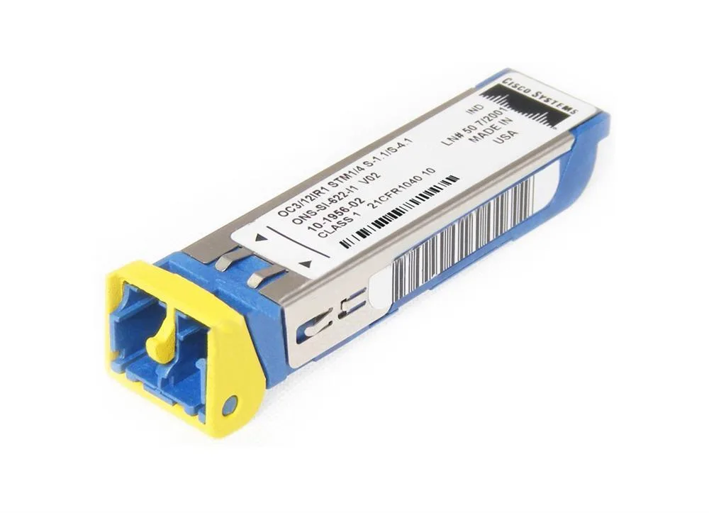 ONS-SI-622-I1 - Cisco Single-Mode 622Mbps OC-12/STM-4 IR Fiber 15km 1310nm Duplex LC Connector SFP Transceiver Module