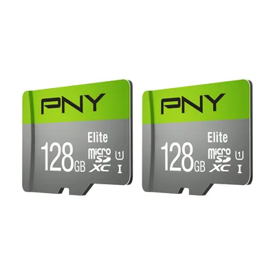 P-OTGCR128MSC3-GE - PNY Elite 128GB Class 10 microSDXC Flash Memory Card with OTG Reader