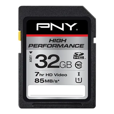 P-SDHC32GU185-GE - PNY 32GB Class 10 SDHC UHS-I U1 Flash Memory Card