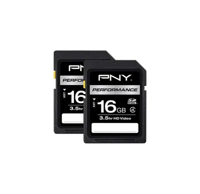 P-SDU16G4X2-GE - PNY 16GB Class 4 microSD Flash Memory Card (2 Pack)