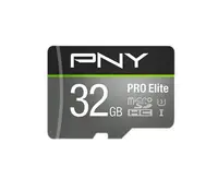 P-SDU16X2U185EL-GE - PNY PRO Elite 32GB Class 10 microSDHC U3 Flash Memory Card