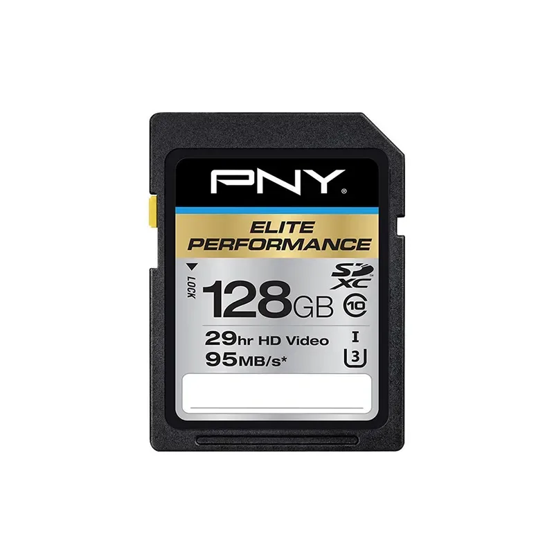 P-SDX128U395-GE-DDC - PNY Elite Performance 128GB Class 10 SDXC UHS-I U3 Flash Memory Card