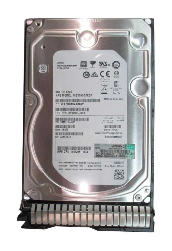 P02758-001 - HP 8TB 7200RPM 512e 3.5-inch Hard Drive