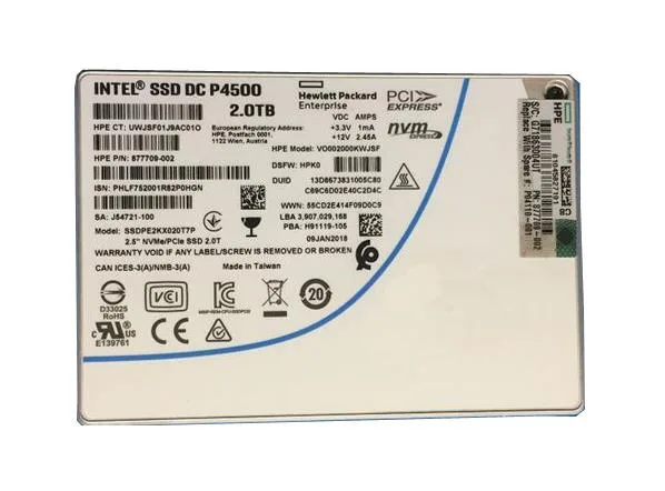 P04110-001 - HP 2TB (NVMe) 2.5-inch Read Intensive Solid State Drive