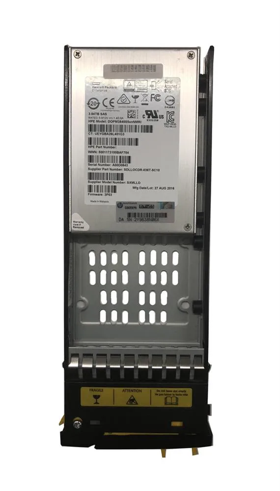 P08721-001 - HP 3.84TB SAS 2.5-inch Solid State Drive for StoreServ 7000