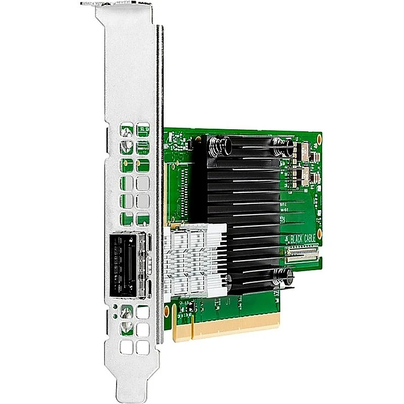 HPE P24754-001 InfiniBand MCX653105A-ECAT HDR100/Ethernet 100GbE 1-Port QSFP56 PCIe4 x16 Network Adapter