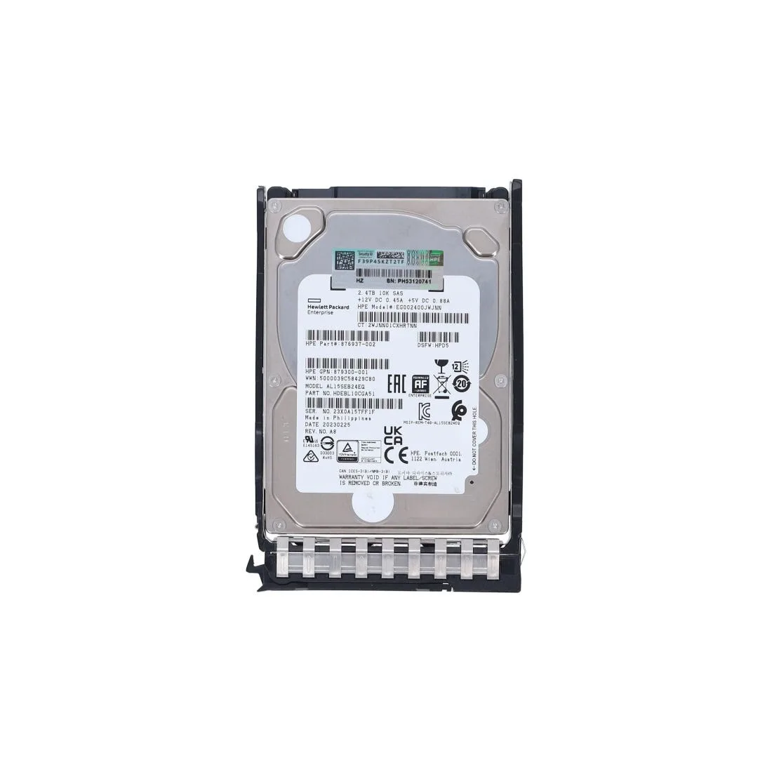 HPE P51134-002 2.4TB 10000RPM 12Gb/s SAS 512e Hot-Swappable 2.5-Inch Hard Drive With Basic Carrier For ProLiant DL20 Gen