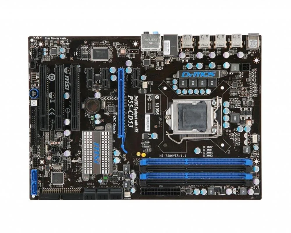 P55-CD53 - MSI Desktop Board Intel P55 Express Enhanced SpeedStep Technology Socket 1156 6.4GT/s 16GB DDR3 SDRAM DDR3-1333/PC3-10600, DDR3-1066/PC3-8500 ATX