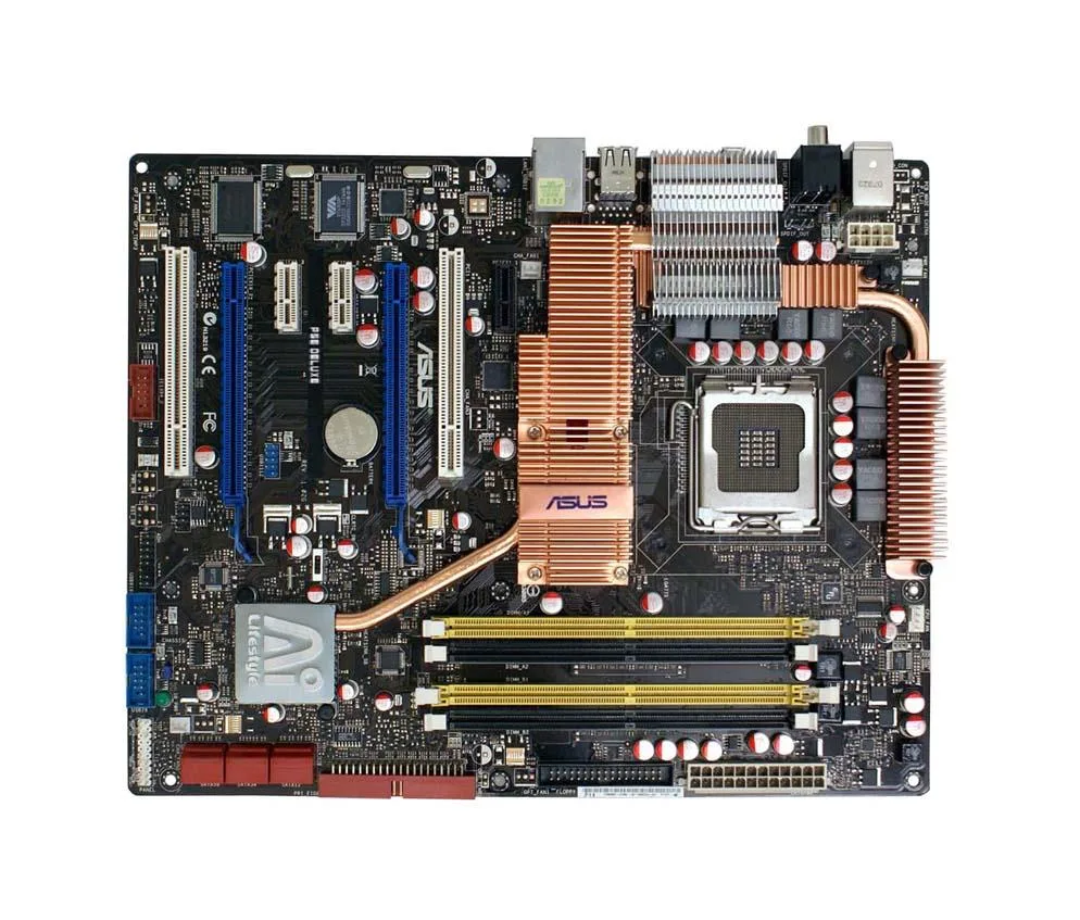 P5EDELUXE - ASUS P5E Deluxe Desktop Board Intel X48 Enhanced SpeedStep Technology Socket T 1600MHz, 1333MHz, 1066MHz, 800MHz FSB 8GB DDR2 SDRAM DDR2-1066/PC2-8500, DDR2-800/PC2-6400, DDR2-667/PC2-5300 CrossFire ATX