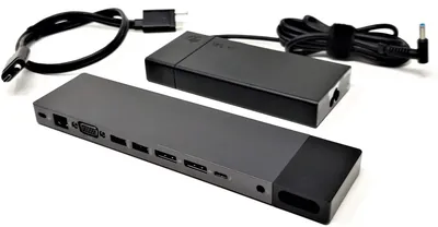 HP P5Q54UT#ABA 65-Watts Thunderbolt 3 Docking Station with 4x USB 3.0 / VGA and Ethernet Ports for Elite X2 1012