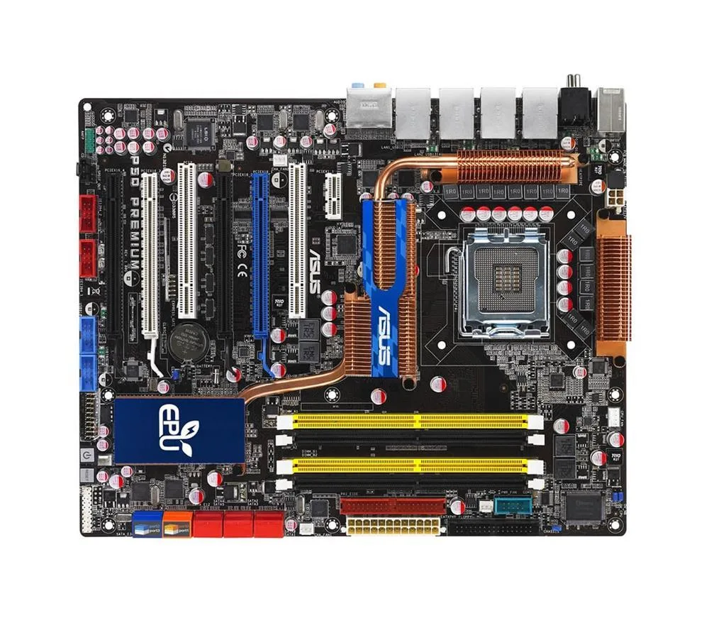 P5QPREMIUM - ASUS P45 Chipset ATX Pentium Series/Core-2 Series CPU/ LGA 775/ 16GB DDR2/ PCI-E/ RJ-45 LAN Motherboard