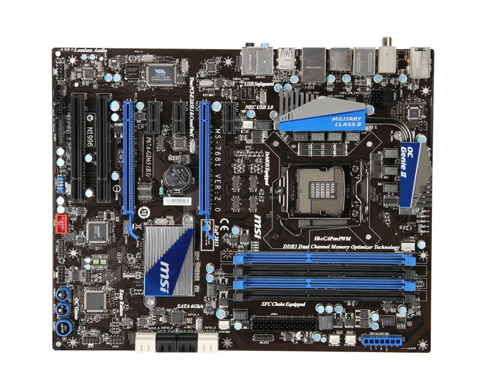 MSI P67A-GD65(B3) P67A-GD65 (B3) Desktop Motherboard Intel Socket H2 LGA-1155 ATX 1 x Processor Support 32GB DDR3 SDRAM Maximum RAM CrossFireX, SLI Support Serial ATA/600, Serial ATA/300 Yes Controller Yes 2 x PCIe x16 Slot 2 x USB 3.0 Port