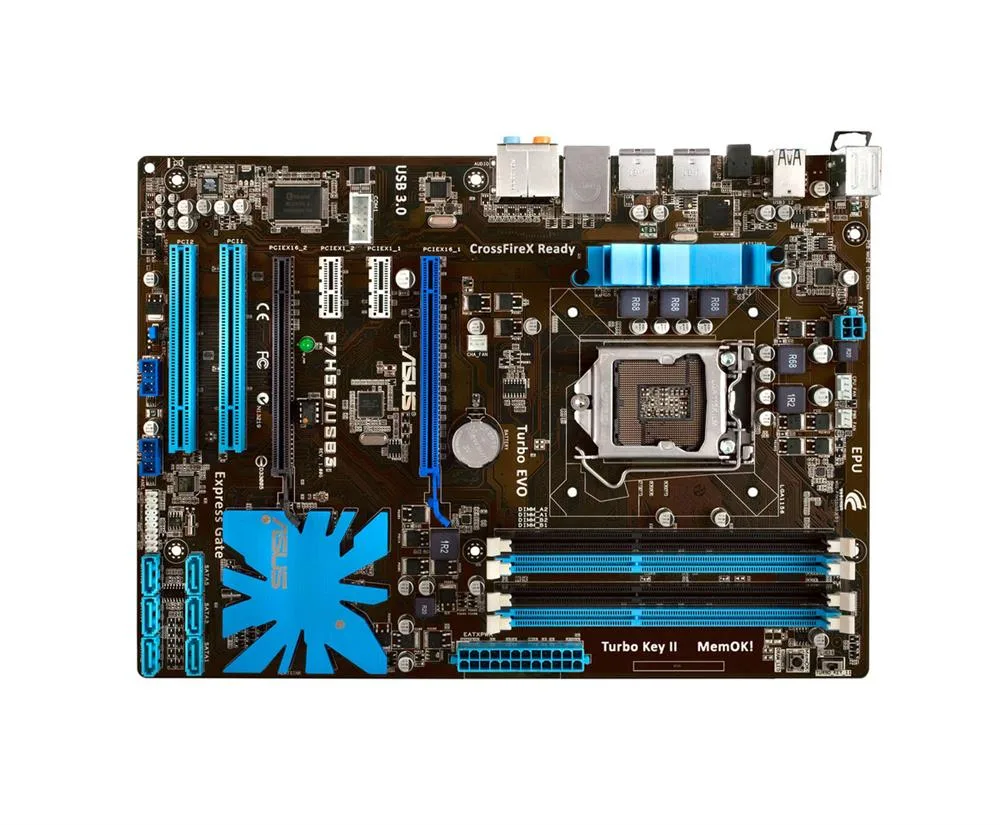 ASUS P7H55/USB3 Desktop Motherboard Intel Chipset ATX Socket H LGA-1156 16GB DDR3 SDRAM Serial ATA/300 7.1