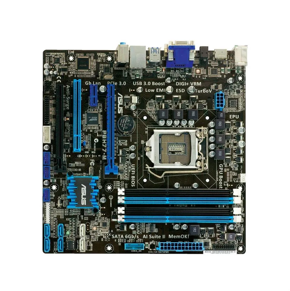 P8H77-M - Asus Desktop Motherboard Intel H77 Express Chipset Socket H2 LGA-1155