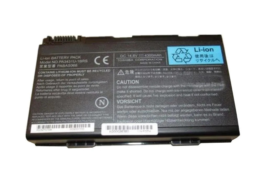 PA3431U-1BRS - Toshiba 8-Cell 4300mAh 58Wh 14.8V Li-Ion Battery for Satellite M65/M60
