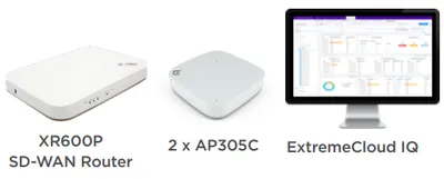 PBK02 - Extreme Networks Cloud Managed SD-WAN Router with Two 802.11ax Access Point