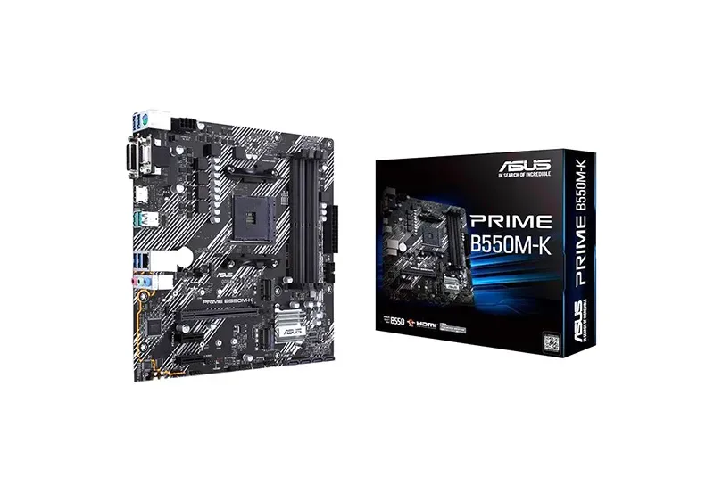 PRIME B550M-K - Asus Prime B550M-K Desktop Motherboard AMD B550 Chipset Socket AM4