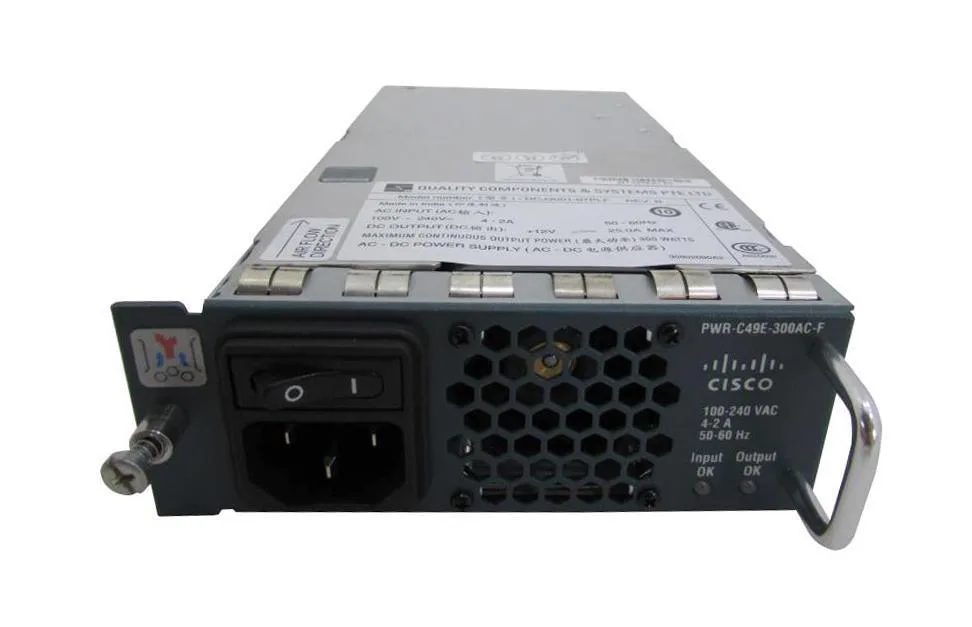 Cisco PWR-C49E-300AC-R/2 300-Watts DC Redundant Power Supply for Catalyst 4948E