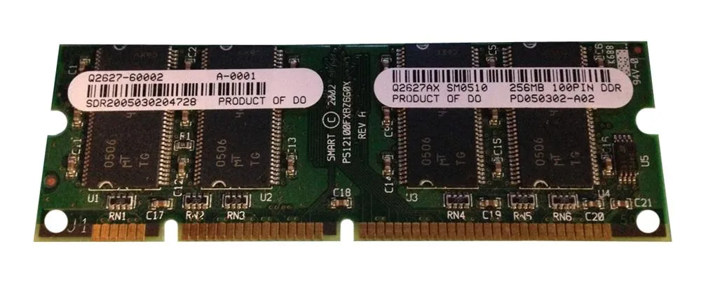 Q2627-60002 - HP 256MB DDR-266MHz PC2100 non-ECC 100-Pin DIMM Memory Module for LaserJet 2400/4250/4350/5200/9050 Series Printers