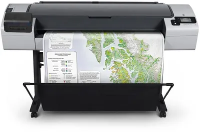 HP Q6687A#BCB DesignJet T1100 Large-Format 44-inch 2400dpi x 1200dpi 10/100/1000Base-T 256MB Memory USB/Network Printer