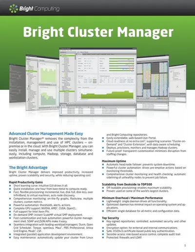 Q9B96A - HP Bright Cluster Manager Machine Learning and Big Data Framework + 1 Year Bright Computing Support Subscription License 1 Node 1Year