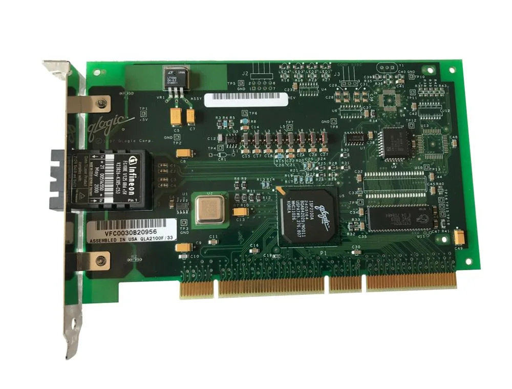 QLA2100F-33 - QLogic 1GB PCI 64-bit 33MHz Fibre Channel Host Bus Adapter (QLA2100F-33)WITH