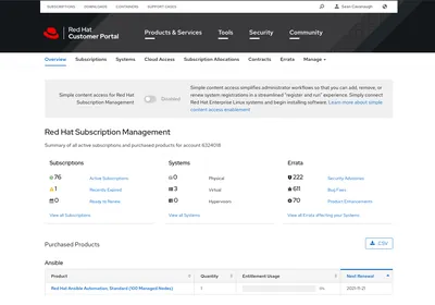 R1Z76AAE - HP Red Hat Ansible Engine + 1 Year 24x7 Red Hat Support Subscription License 5000 Node 1Year